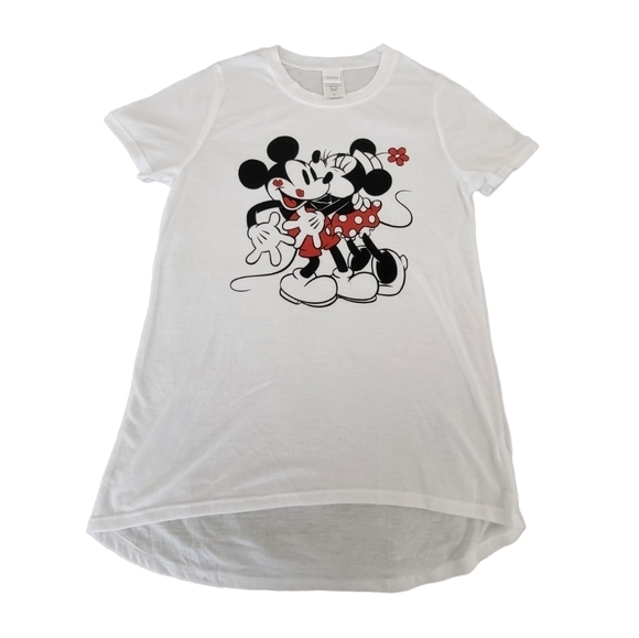 Disney Women's Juniors Mickey Mouse & Minnie Mouse‎ Graphic Short Sleeves Tshirt - Picture 1 of 6